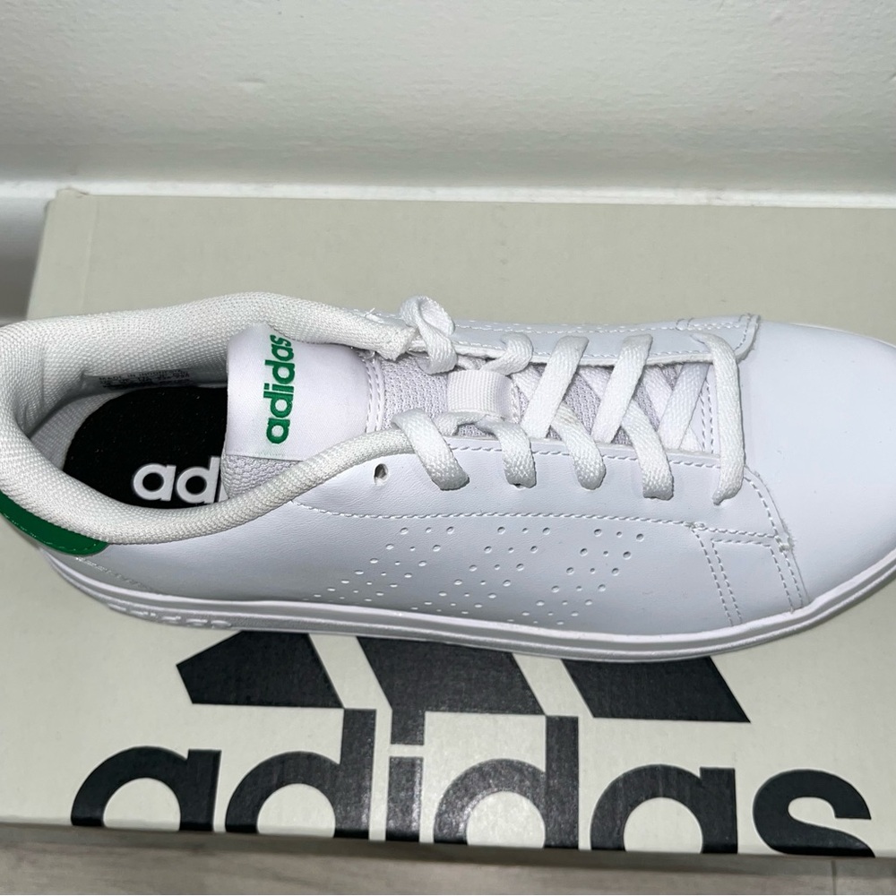 Adidas White and Green Sneakers - Picture 2 of 5